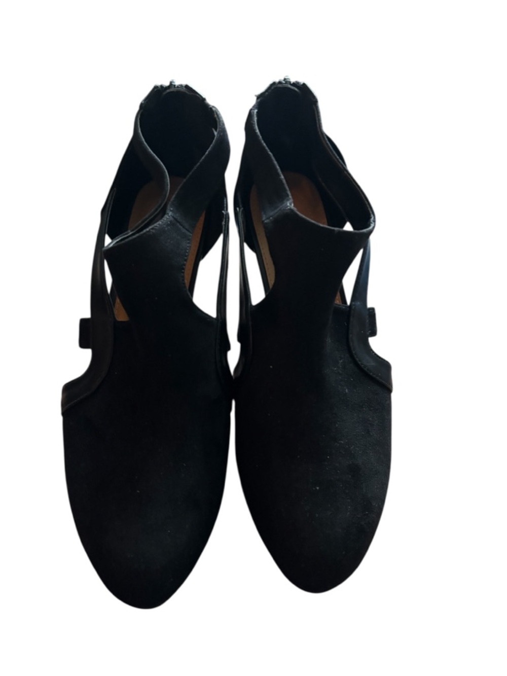 Comfortview Black Suede Low Heel Shoes. Size 8.5W
